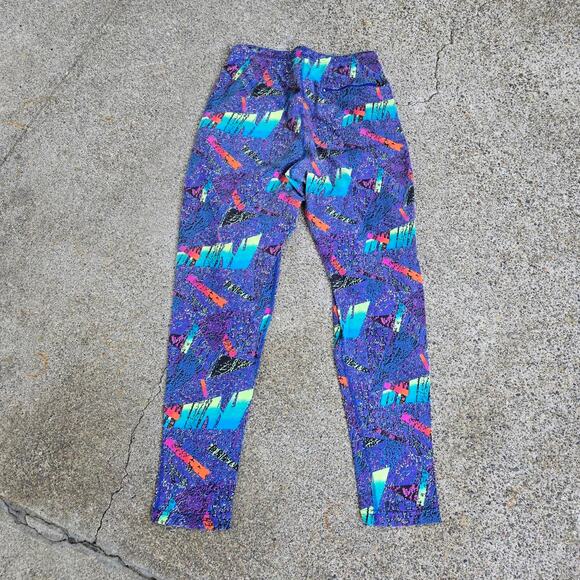 Vtg 80s 90s Og Rare NIKE ACG Abstract All Over Print Workout Pants Leggings 25" - Picture 3 of 8